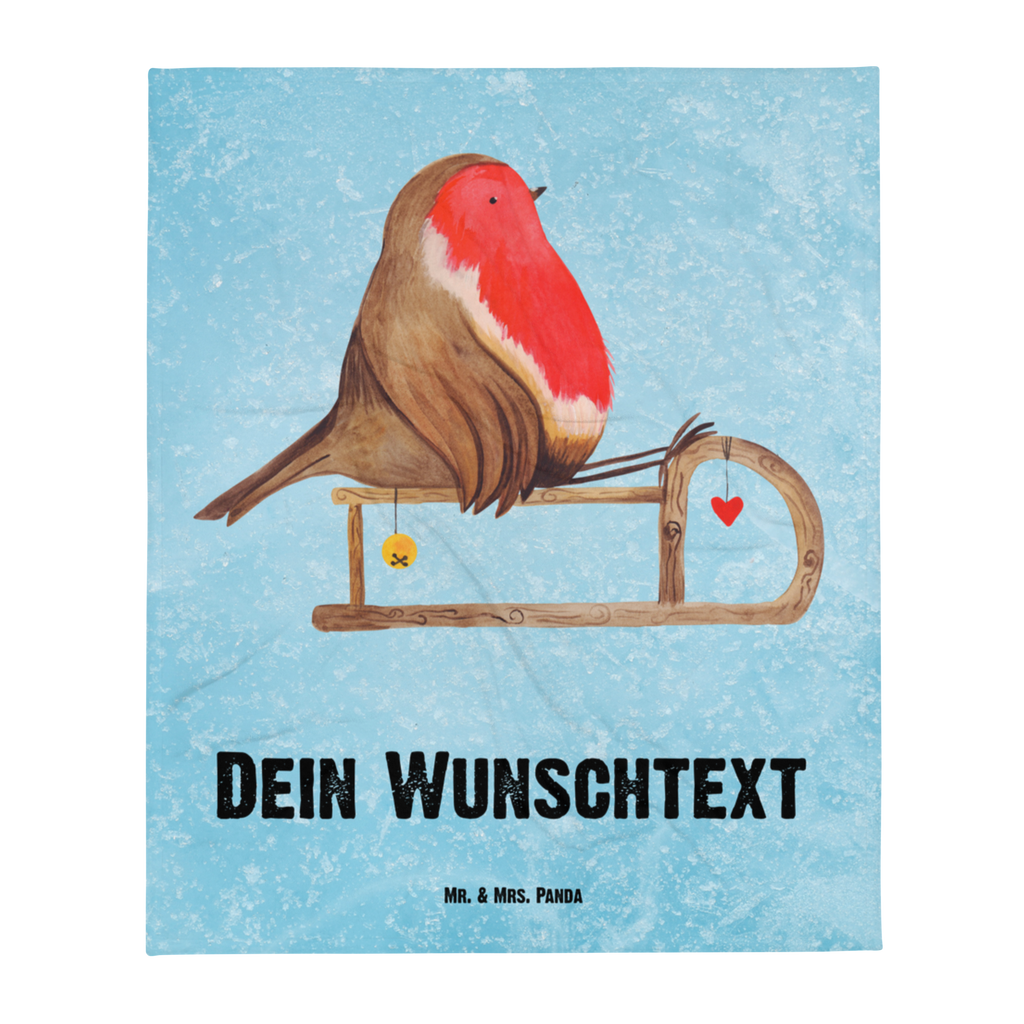 Babydecke mit Namen Rotkehlchen Schlitten Babdyecke personalisiert, Babydecke mit Namen, Babydecke bedrucken, Babygeschenk personalisiet, Babygeschenk mit Namen, Krabbeldecke mit Namen, Krabbeldecke personalisiert, Winter, Weihnachten, Weihnachtsdeko, Nikolaus, Advent, Heiligabend, Wintermotiv, Schlitten, Vogel