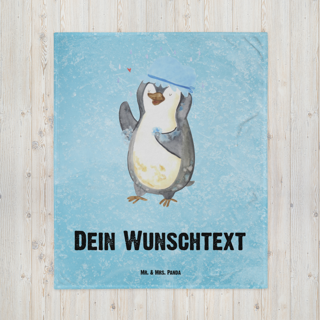 Babydecke mit Namen Pinguin duscht Babdyecke personalisiert, Babydecke mit Namen, Babydecke bedrucken, Babygeschenk personalisiet, Babygeschenk mit Namen, Krabbeldecke mit Namen, Krabbeldecke personalisiert, Pinguin, Pinguine, Dusche, duschen, Lebensmotto, Motivation, Neustart, Neuanfang, glücklich sein