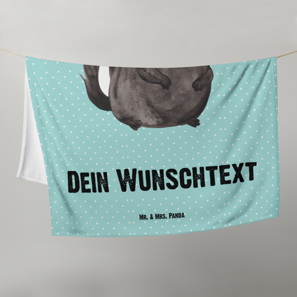 Babydecke mit Namen Stinktier Blumenmaedchen Babdyecke personalisiert, Babydecke mit Namen, Babydecke bedrucken, Babygeschenk personalisiet, Babygeschenk mit Namen, Krabbeldecke mit Namen, Krabbeldecke personalisiert, Stinktier, Skunk, Wildtier, Raubtier, Stinker, Stinki, Yoga, Namaste, Lebe, Liebe, Lache