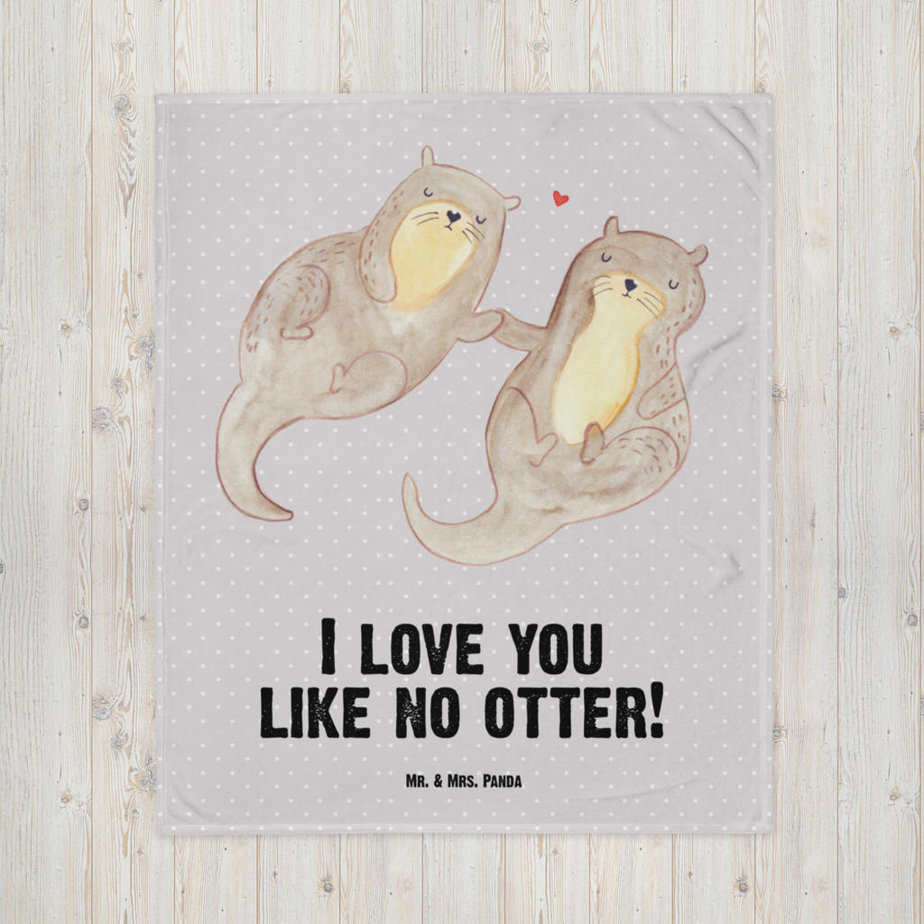 Babydecke Otter händchenhaltend Babydecke, Babygeschenk, Geschenk Geburt, Babyecke Kuscheldecke, Krabbeldecke, Otter, Fischotter, Seeotter, Otter Seeotter See Otter