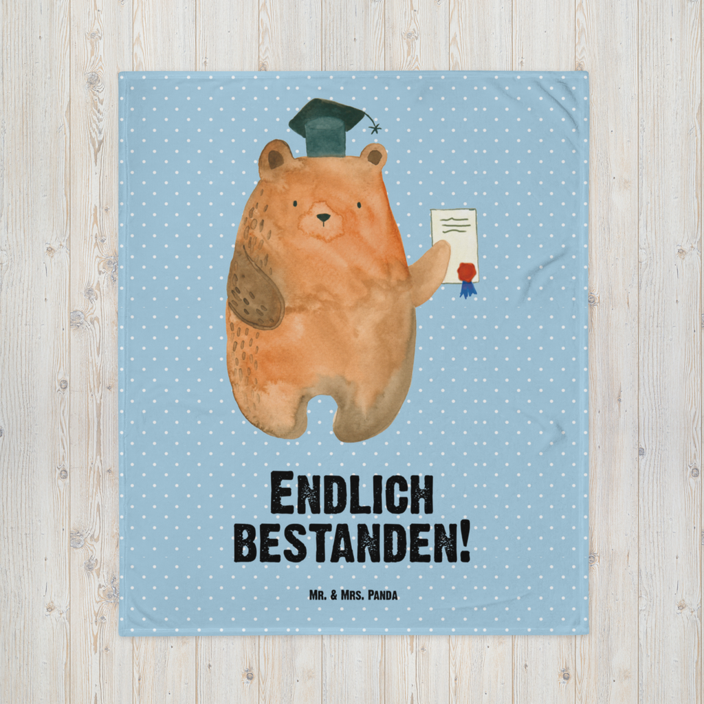 Babydecke Prüfungsbär Babydecke, Babygeschenk, Geschenk Geburt, Babyecke Kuscheldecke, Krabbeldecke, Bär, Teddy, Teddybär, Abitur, Prüfungen, Prüfung bestanden, Abschluss, Zeugnis, Abschlusszeugnis