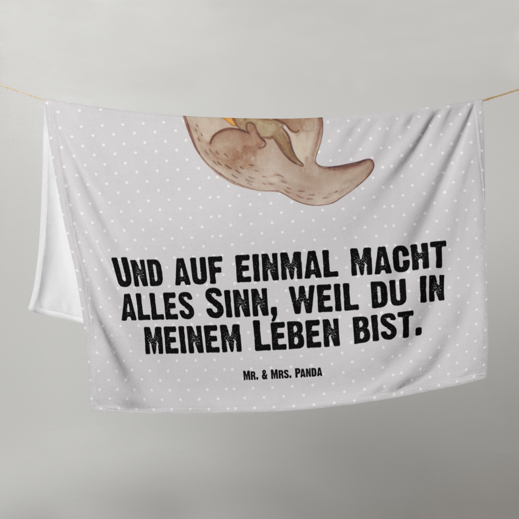 Babydecke Otter mit Kind Babydecke, Babygeschenk, Geschenk Geburt, Babyecke Kuscheldecke, Krabbeldecke, Otter, Fischotter, Seeotter, Otter Seeotter See Otter