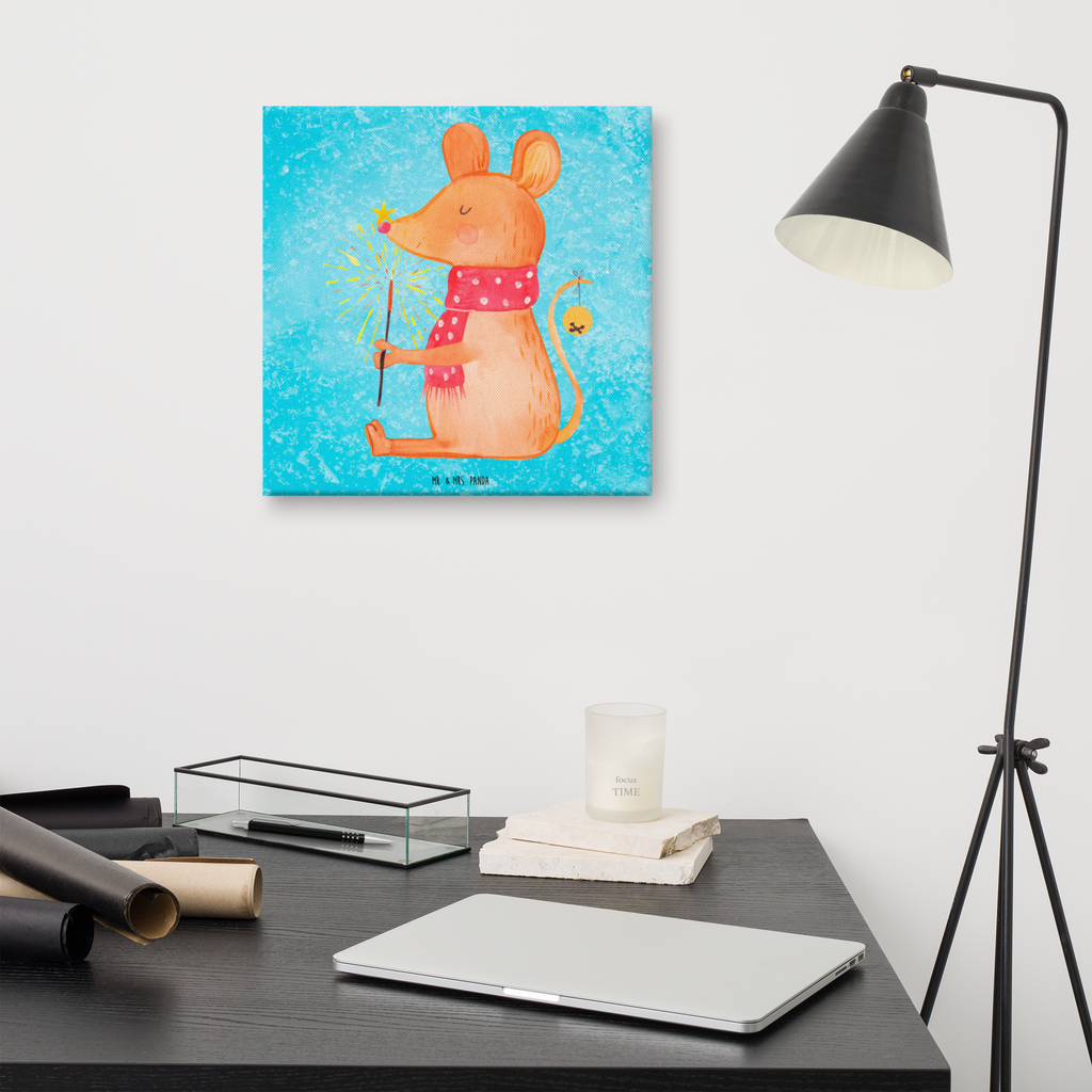 Leinwand Bild Weihnachtsmaus Leinwand, Bild, Kunstdruck, Wanddeko, Dekoration, Winter, Weihnachten, Weihnachtsdeko, Nikolaus, Advent, Heiligabend, Wintermotiv, Frohe Weihnachten, Weihnachtsgruß, Weihnachtsmotiv, Maus, Mäuschen, Weihnachtswunder