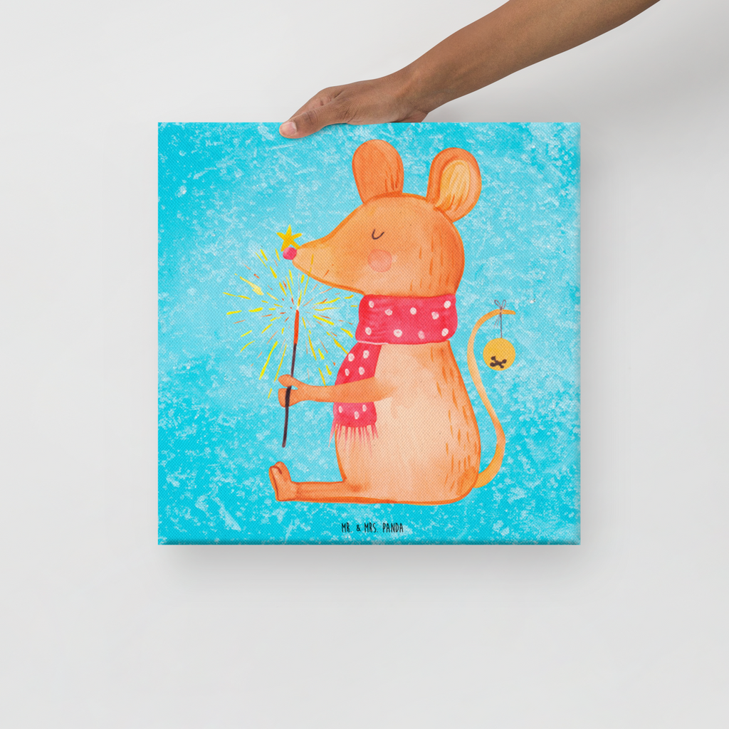 Leinwand Bild Weihnachtsmaus Leinwand, Bild, Kunstdruck, Wanddeko, Dekoration, Winter, Weihnachten, Weihnachtsdeko, Nikolaus, Advent, Heiligabend, Wintermotiv, Frohe Weihnachten, Weihnachtsgruß, Weihnachtsmotiv, Maus, Mäuschen, Weihnachtswunder