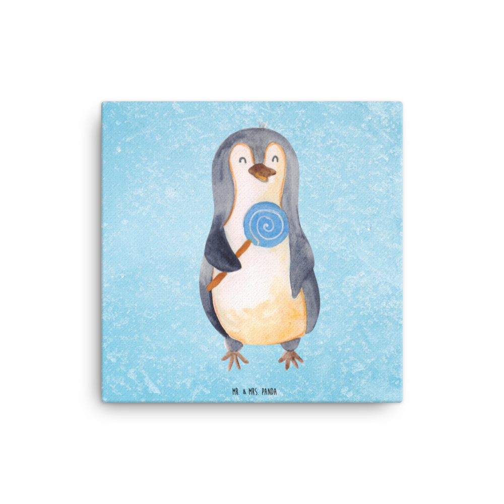 Leinwand Bild Pinguin Lolli