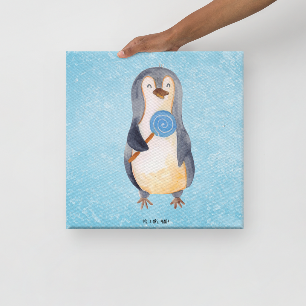 Leinwand Bild Pinguin Lolli