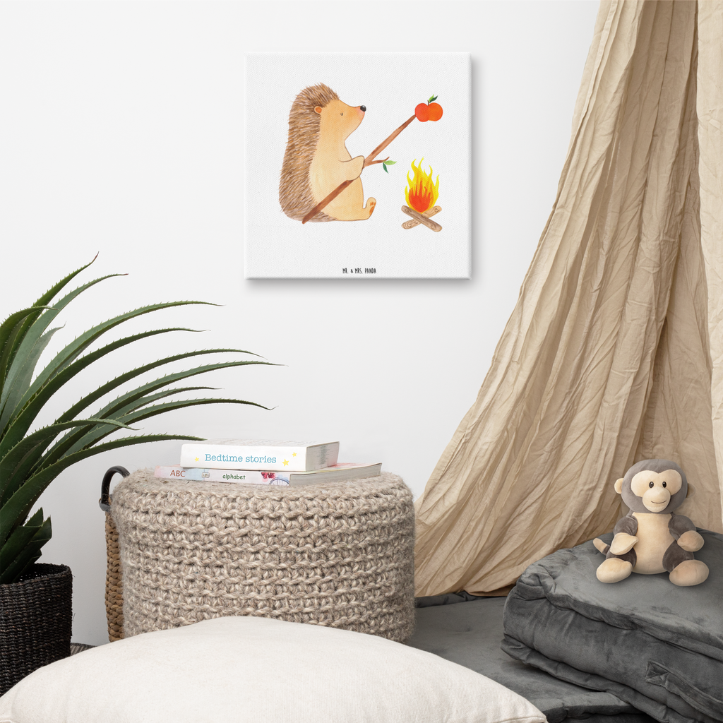 Leinwand Bild Igel grillt Igel, Grillen, Ziele, Motivation, arbeitslos, Sinn des Lebens, Spruch Leinwand, Bild, Kunstdruck, Wanddeko, Dekoration  süße Tiermotive, gute Laune, lustige Sprüche, Tiere