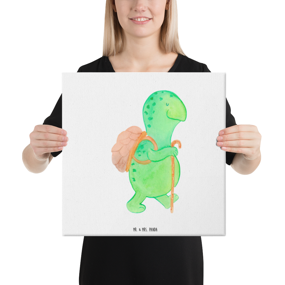 Leinwand Bild Schildkröte Wanderer Leinwand, Bild, Kunstdruck, Wanddeko, Dekoration, Schildkröte, Schildkröten, Motivation, Motivationsspruch, Motivationssprüche, Neuanfang