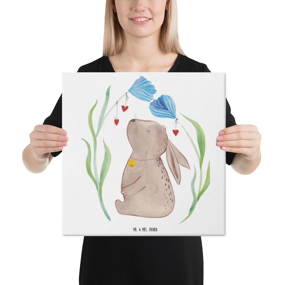 Leinwand Bild Hase Blume Leinwand, Bild, Kunstdruck, Wanddeko, Dekoration, Ostern, Osterhase, Ostergeschenke, Osternest, Osterdeko, Geschenk zu Ostern, Hase, Kaninchen, Kind, Taufe, Taufgeschenk, Geburt, Schwangerschaft, erstes Kind, Kindergeburtstag, Geburtstag, Hoffnung, Träume