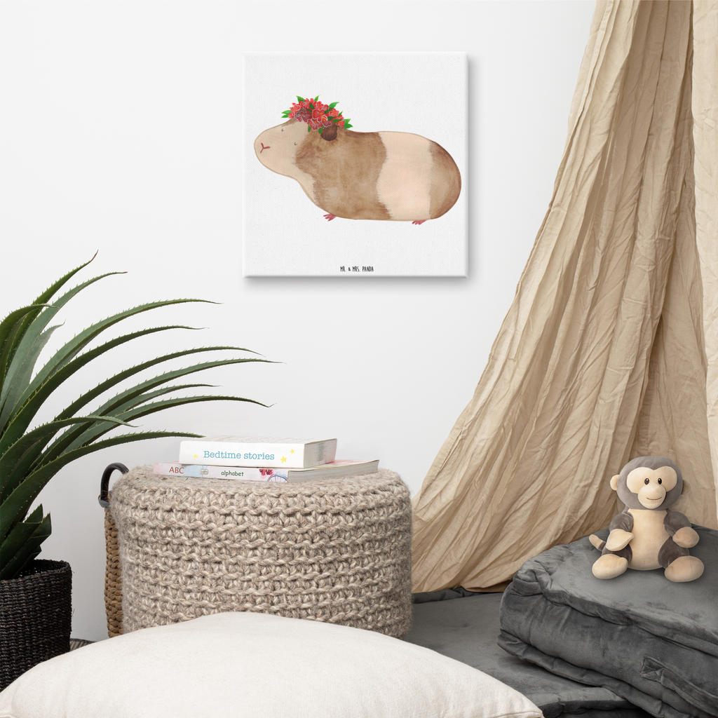 Leinwand Bild Meerschweinchen weise Meerschweinchen, Meerie, Meeries, Wunder, Blumenkind, Realität, Spruch, Weisheit, Motivation, Wunderland Leinwand, Bild, Kunstdruck, Wanddeko, Dekoration  süße Tiermotive, gute Laune, lustige Sprüche, Tiere