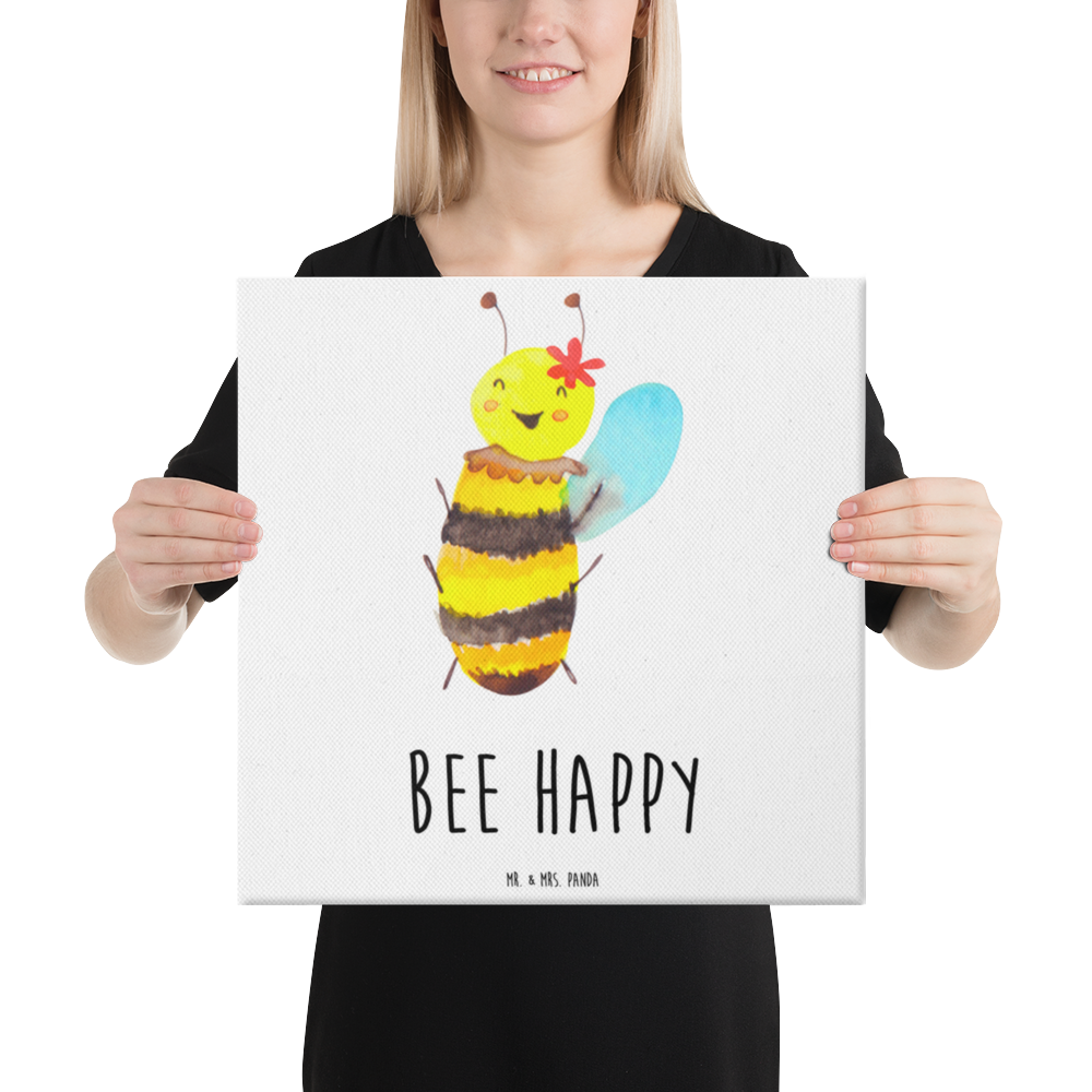Leinwand Bild Biene Happy Leinwand, Bild, Kunstdruck, Wanddeko, Dekoration, Biene, Wespe, Hummel