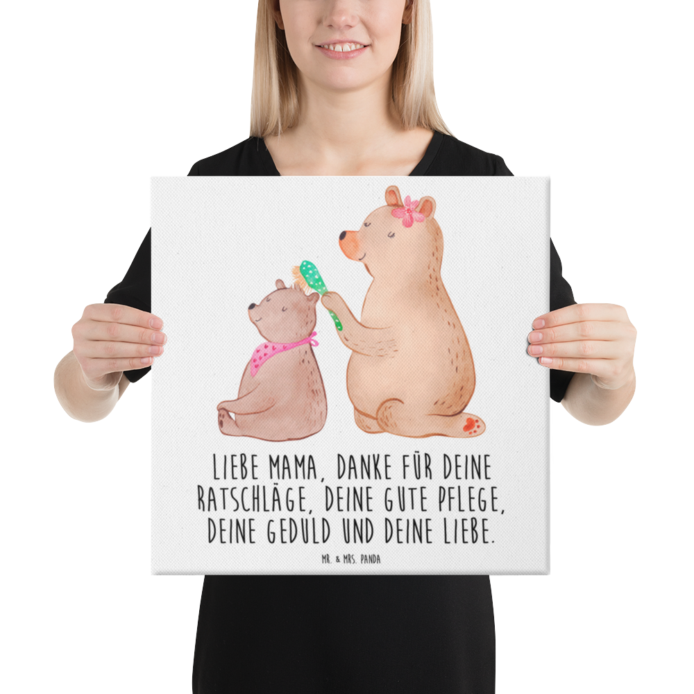 Leinwand Bild Bär mit Kind Leinwand, Bild, Kunstdruck, Wanddeko, Dekoration, Familie, Vatertag, Muttertag, Bruder, Schwester, Mama, Papa, Oma, Opa, Geschenk, Mutti, Mutter