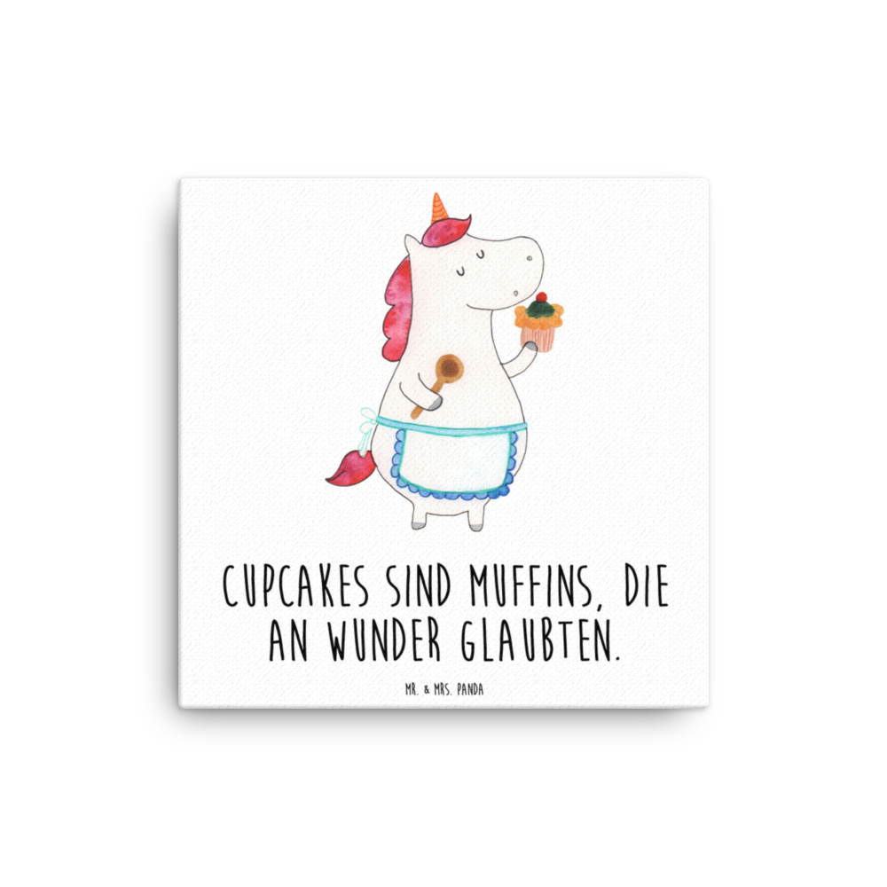 Leinwand Bild Einhorn Küchenfee Leinwand, Bild, Kunstdruck, Wanddeko, Dekoration, Einhorn, Einhörner, Einhorn Deko, Pegasus, Unicorn, backen, Muffin, Motivation, Träumer, träumen, Bäckerin, Hobbykoch, Koch, Torte, Kuchen