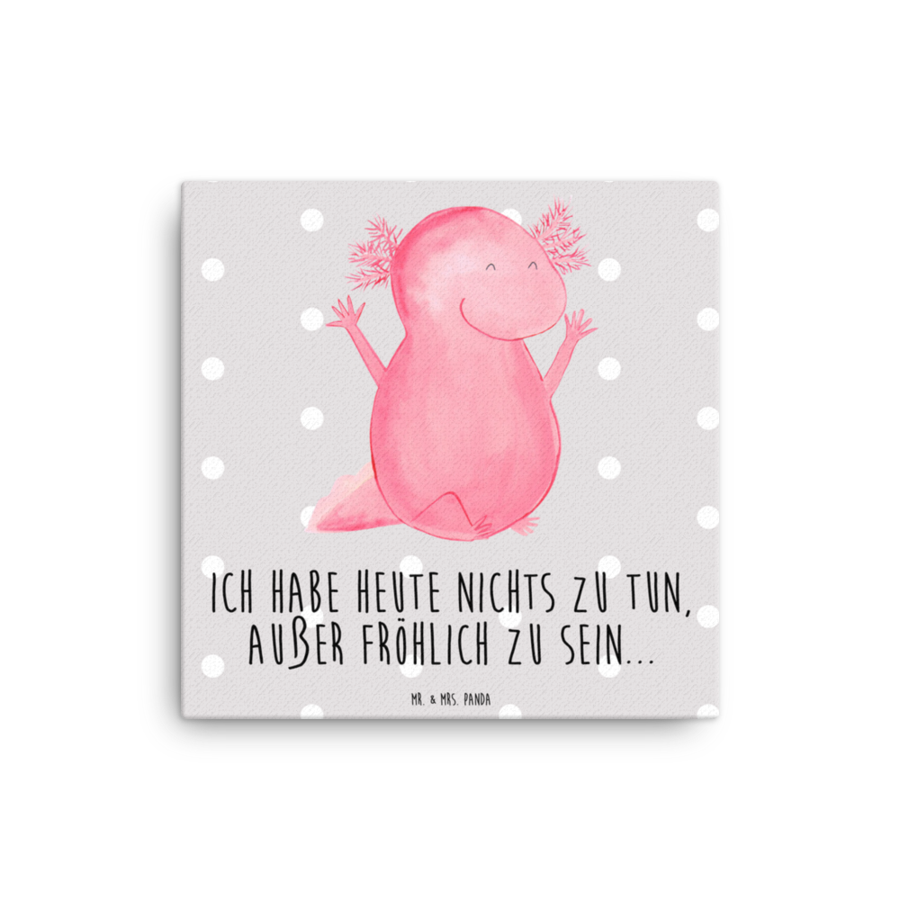 Leinwand Bild Axolotl Hurra Leinwand, Bild, Kunstdruck, Wanddeko, Dekoration, Axolotl, Molch, Axolot, Schwanzlurch, Lurch, Lurche, fröhlich, Spaß, Freude, Motivation, Zufriedenheit