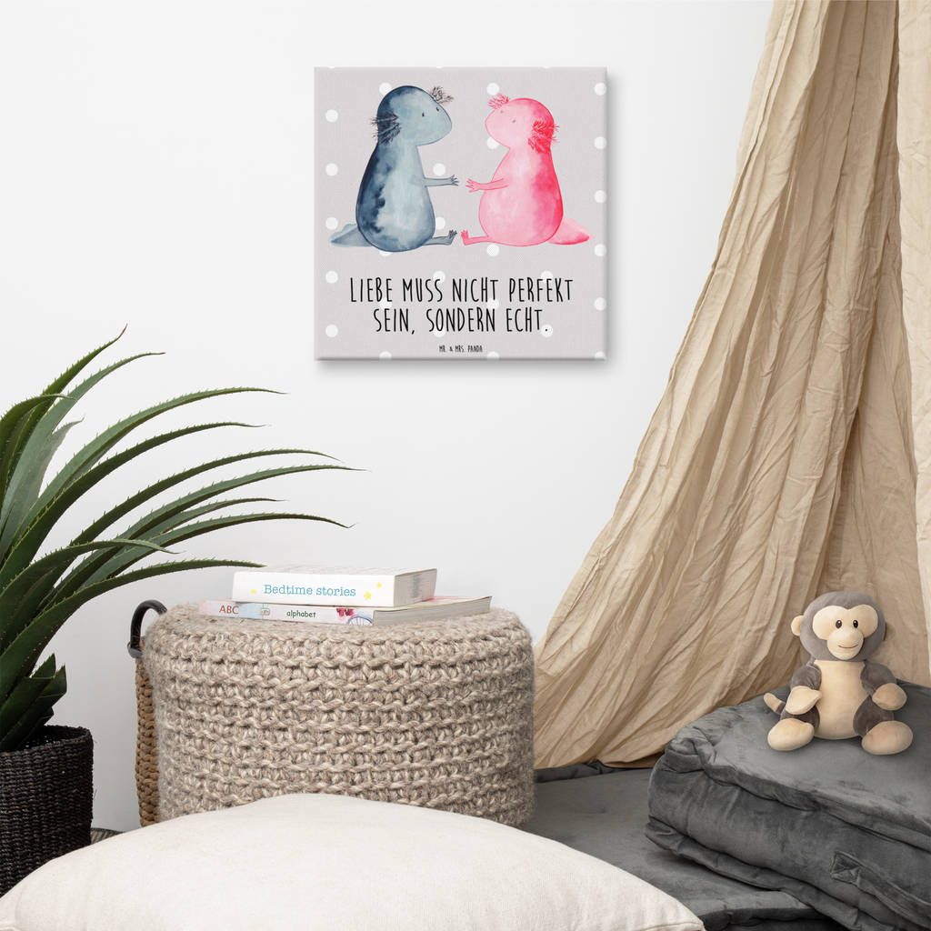 Leinwand Bild Axolotl Liebe Leinwand, Bild, Kunstdruck, Wanddeko, Dekoration, Axolotl, Molch, Axolot, Schwanzlurch, Lurch, Lurche, Liebe, große Liebe, Liebesbeweis, Freund, Verlobter, Ehemann, Jahrestag, Valentinstag