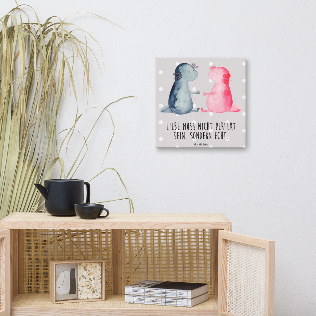 Leinwand Bild Axolotl Liebe Leinwand, Bild, Kunstdruck, Wanddeko, Dekoration, Axolotl, Molch, Axolot, Schwanzlurch, Lurch, Lurche, Liebe, große Liebe, Liebesbeweis, Freund, Verlobter, Ehemann, Jahrestag, Valentinstag