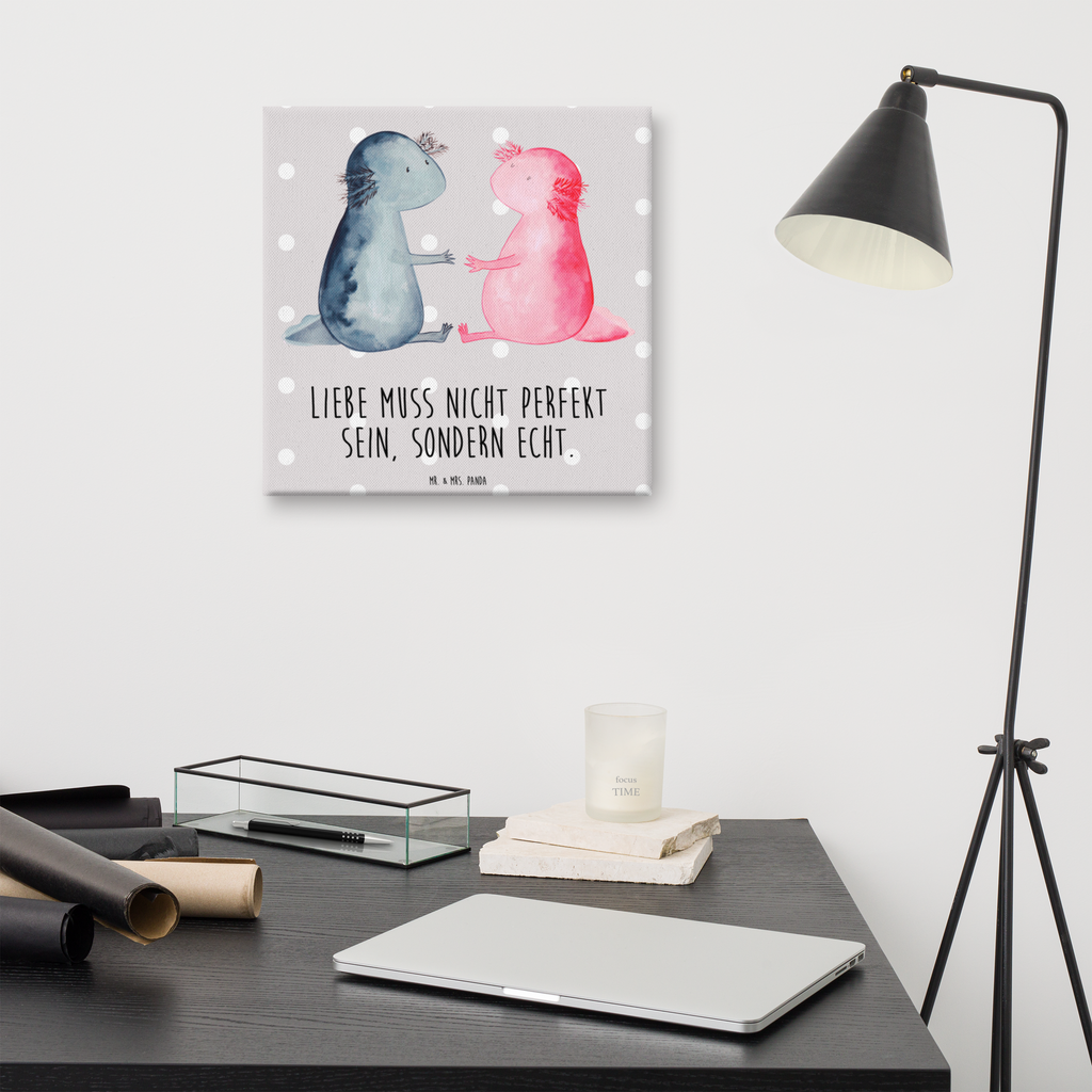 Leinwand Bild Axolotl Liebe Leinwand, Bild, Kunstdruck, Wanddeko, Dekoration, Axolotl, Molch, Axolot, Schwanzlurch, Lurch, Lurche, Liebe, große Liebe, Liebesbeweis, Freund, Verlobter, Ehemann, Jahrestag, Valentinstag