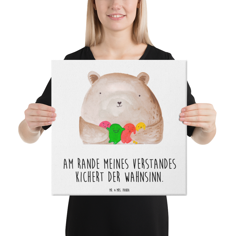 Leinwand Bild Bär Gefühl Leinwand, Bild, Kunstdruck, Wanddeko, Dekoration, Bär, Teddy, Teddybär, Wahnsinn, Verrückt, Durchgedreht