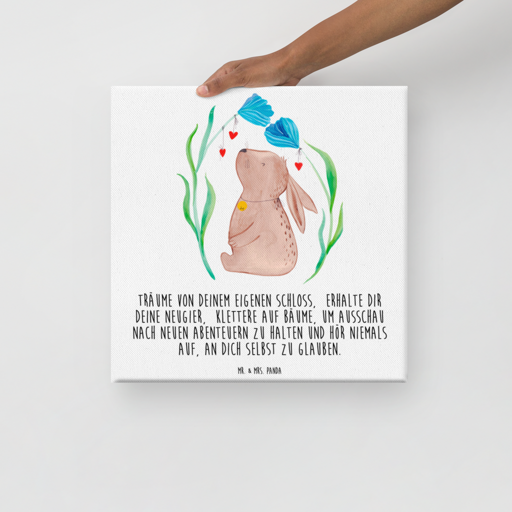 Leinwand Bild Hase Blume Leinwand, Bild, Kunstdruck, Wanddeko, Dekoration, Ostern, Osterhase, Ostergeschenke, Osternest, Osterdeko, Geschenk zu Ostern, Hase, Kaninchen, Kind, Taufe, Taufgeschenk, Geburt, Schwangerschaft, erstes Kind, Kindergeburtstag, Geburtstag, Hoffnung, Träume