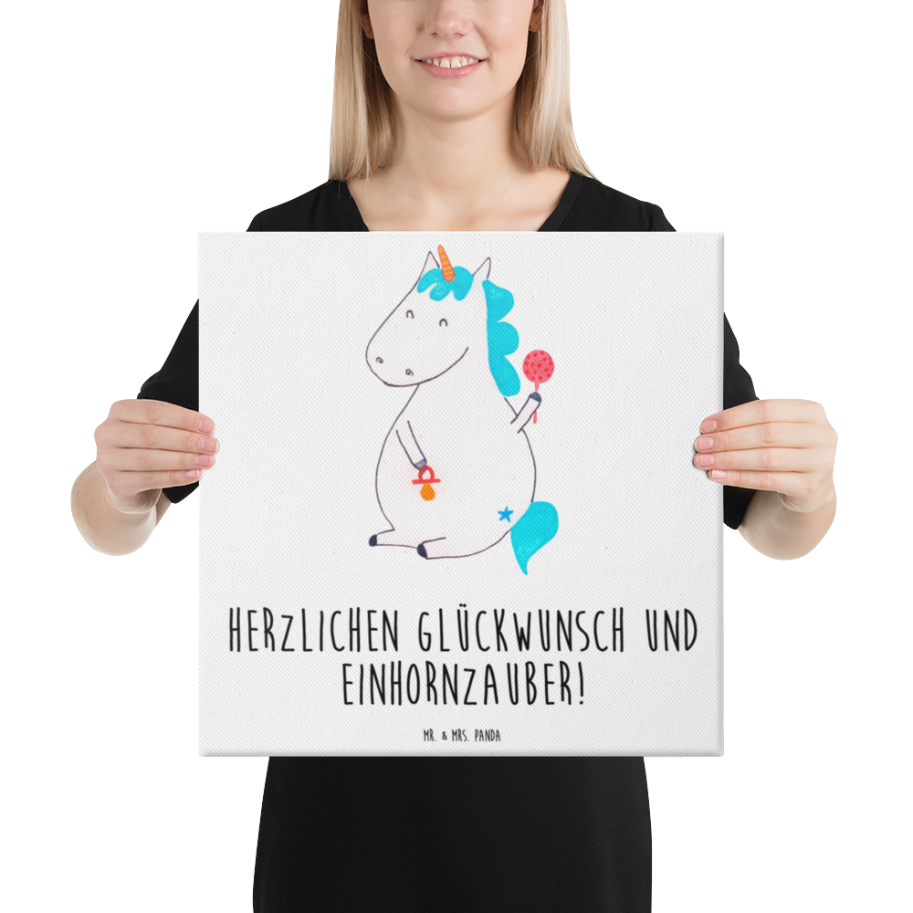 Leinwand Bild Einhorn Baby Leinwand, Bild, Kunstdruck, Wanddeko, Dekoration, Einhorn, Einhörner, Einhorn Deko, Pegasus, Unicorn, Mutter, Geburt, Geburtstag, erstes Kind, Baby, Babyglück, Nachwuchs, Eltern, Party, Kind, Schnuller