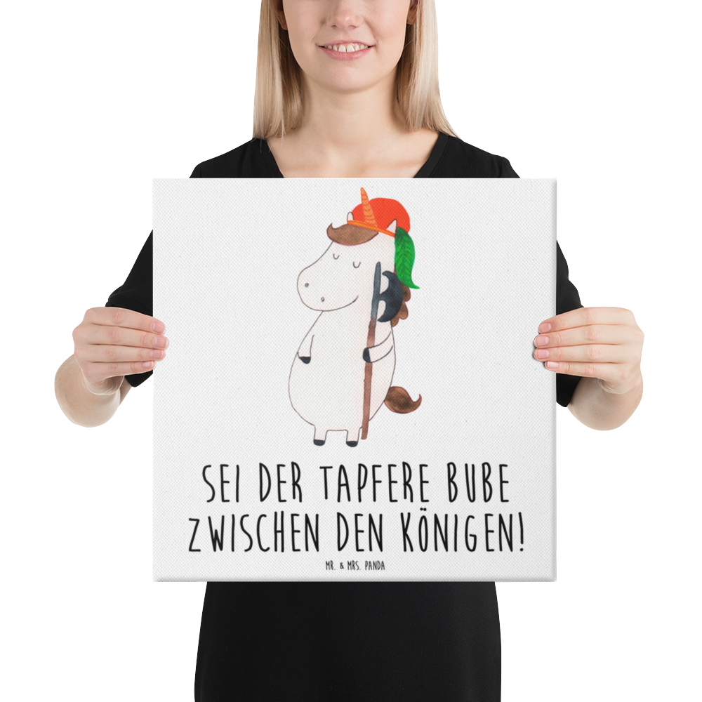 Leinwand Bild Einhorn Bube Leinwand, Bild, Kunstdruck, Wanddeko, Dekoration, Einhorn, Einhörner, Einhorn Deko, Pegasus, Unicorn, Bube, Mittelalter