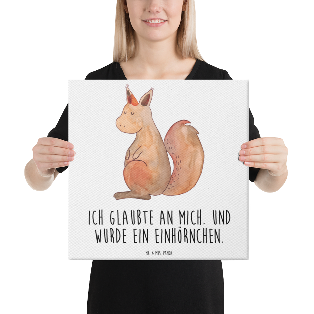 Leinwand Bild Einhörnchen Glaube Leinwand, Bild, Kunstdruck, Wanddeko, Dekoration, Einhorn, Einhörner, Einhorn Deko, Pegasus, Unicorn, Einhörnchen, Eichhörnchen, Eichhorn