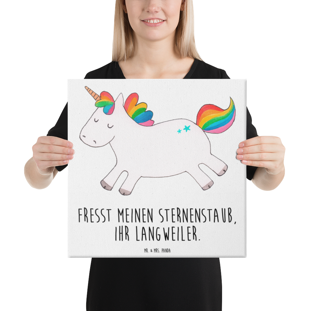 Leinwand Bild Einhorn Happy Leinwand, Bild, Kunstdruck, Wanddeko, Dekoration, Einhorn, Einhörner, Einhorn Deko, Pegasus, Unicorn, glücklich, fröhlich, Spaß, Freude, Lebensfreude, witzig, spannend, Lächeln, Lachen