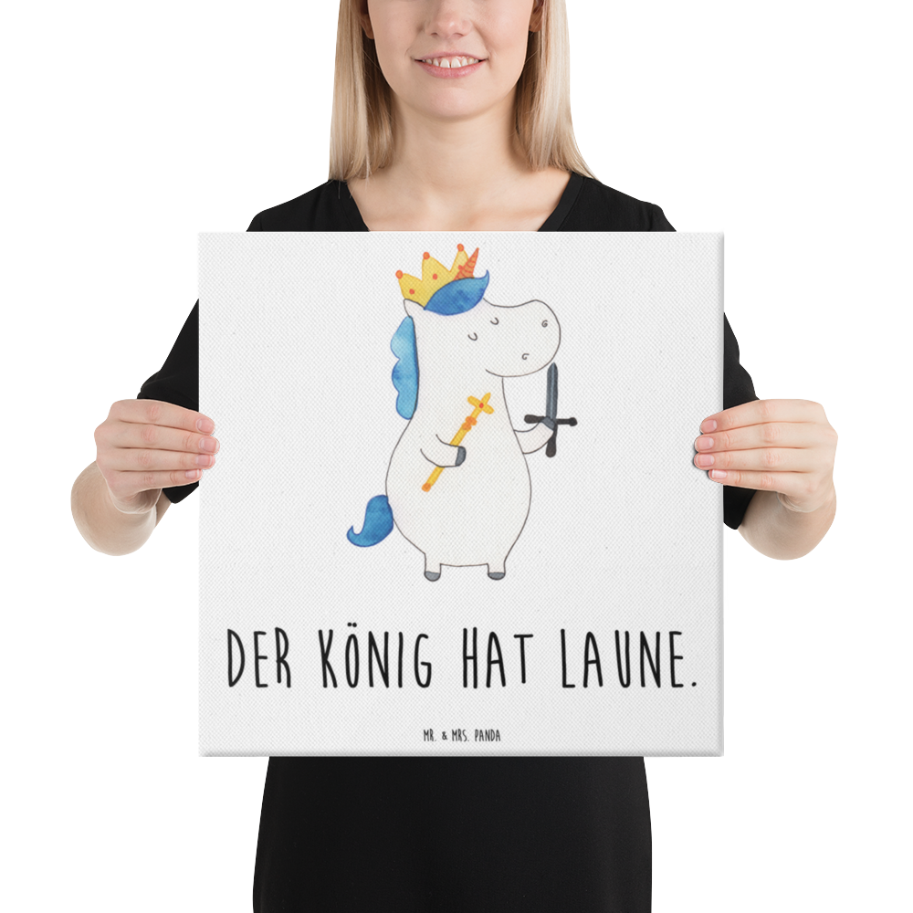 Leinwand Bild Einhorn König mit Schwert Leinwand, Bild, Kunstdruck, Wanddeko, Dekoration, Einhorn, Einhörner, Einhorn Deko, Pegasus, Unicorn, König, Ritter, Mittelalter