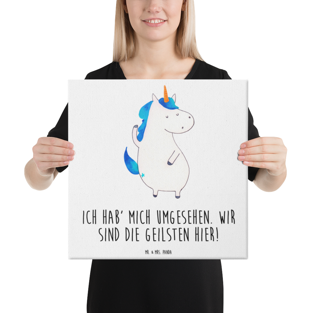 Leinwand Bild Einhorn Mann Leinwand, Bild, Kunstdruck, Wanddeko, Dekoration, Einhorn, Einhörner, Einhorn Deko, Pegasus, Unicorn, cool, Mann, Freundin, Familie, bester Freund, BFF, Party, hübsch, beste