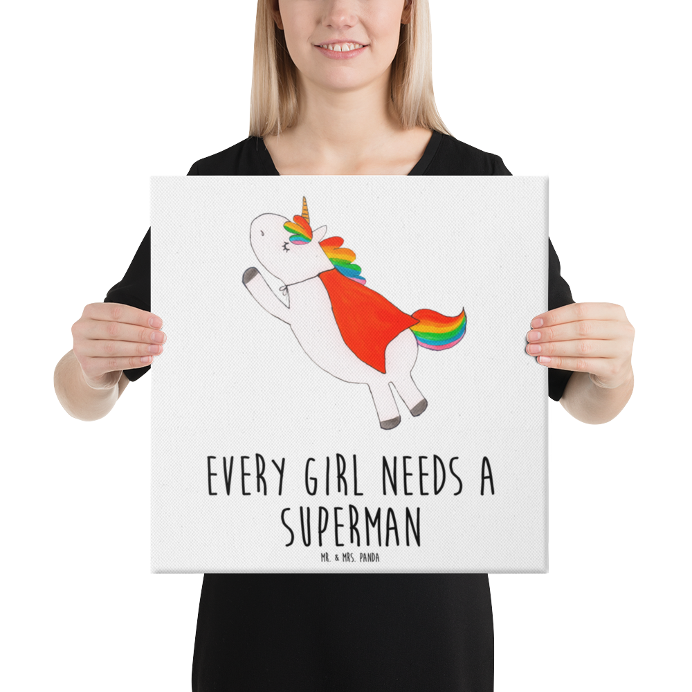 Leinwand Bild Einhorn Super Leinwand, Bild, Kunstdruck, Wanddeko, Dekoration, Einhorn, Einhörner, Einhorn Deko, Pegasus, Unicorn, Traummann, Superheld, Held, Freundin, Geschenk, Girl, Mädchen