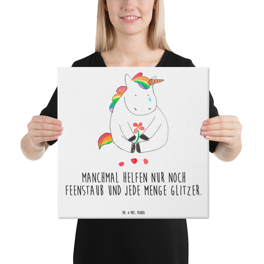 Leinwand Bild Einhorn Traurig Leinwand, Bild, Kunstdruck, Wanddeko, Dekoration, Einhorn, Einhörner, Einhorn Deko, Pegasus, Unicorn, Glitzer, Trösten. Freundschaft, Freunde, Liebe, Trauer, Grußkarte, Blume
