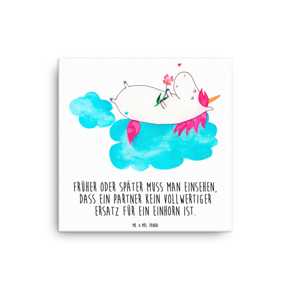Leinwand Bild Einhorn verliebt auf Wolke Leinwand, Bild, Kunstdruck, Wanddeko, Dekoration, Einhorn, Einhörner, Einhorn Deko, Pegasus, Unicorn, verliebt, Liebe, Liebesbeweis, Freundin, Wolke