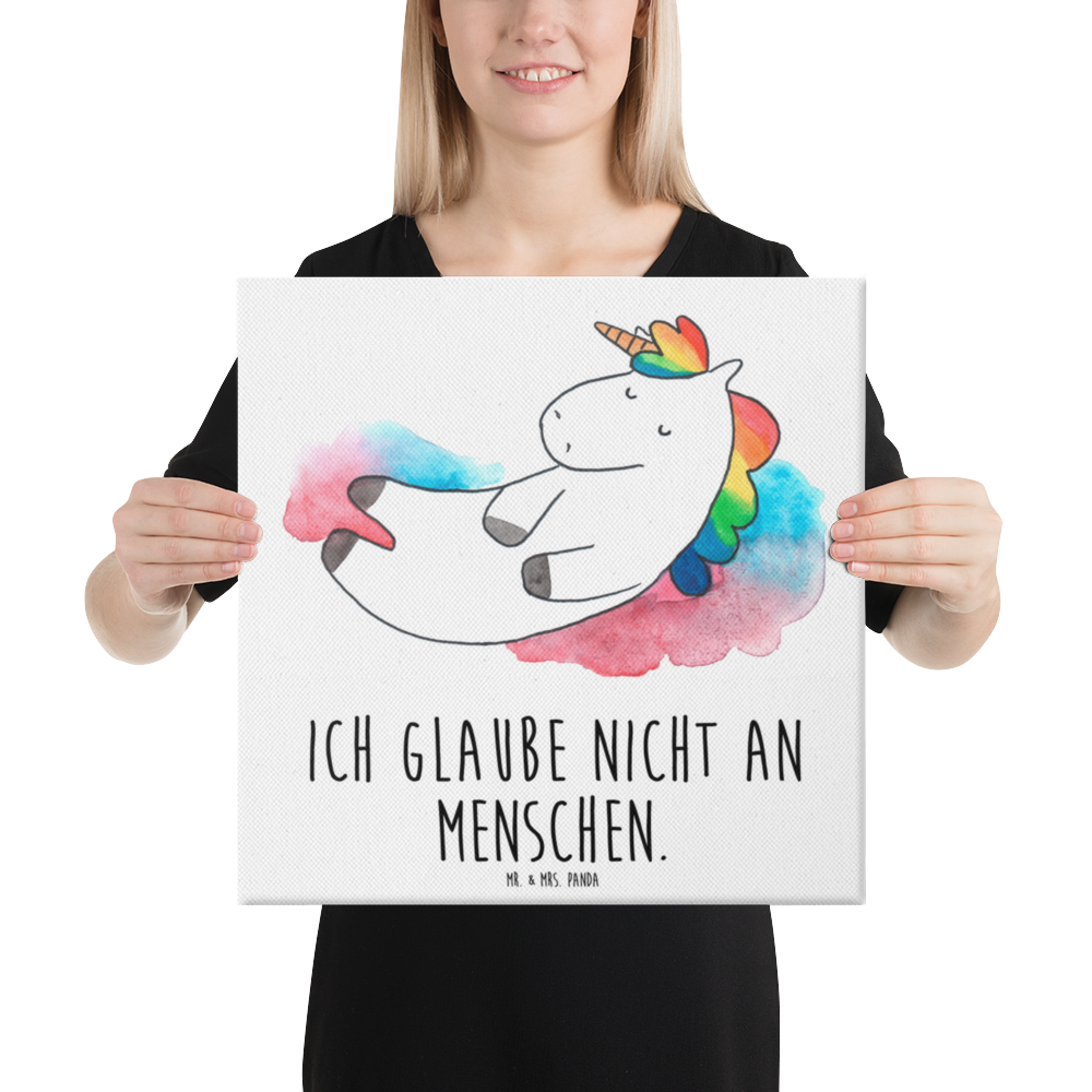 Leinwand Bild Einhorn Wolke 7 Leinwand, Bild, Kunstdruck, Wanddeko, Dekoration, Einhorn, Einhörner, Einhorn Deko, Pegasus, Unicorn, verliebt, Menschen, witzig, lustig, Geschenk, Glaube, Realität, Lächeln
