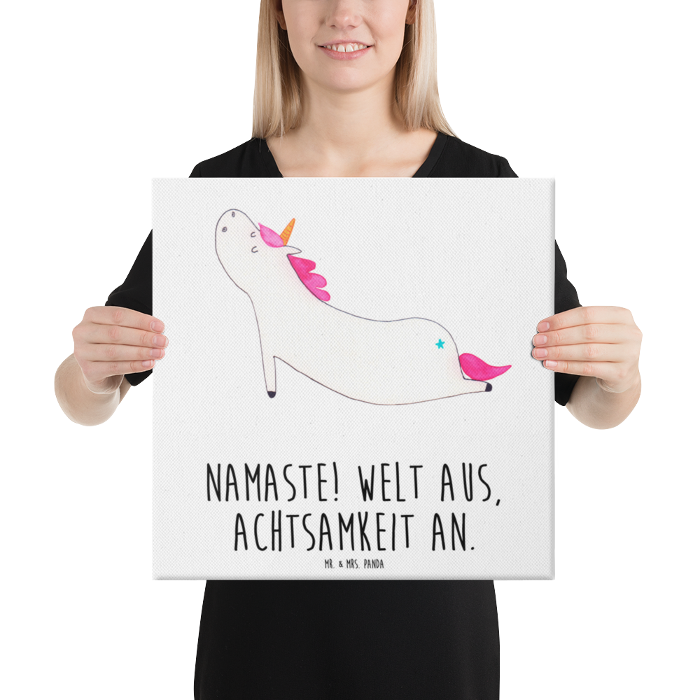 Leinwand Bild Einhorn Yoga Leinwand, Bild, Kunstdruck, Wanddeko, Dekoration, Einhorn, Einhörner, Einhorn Deko, Pegasus, Unicorn, Yoga, Namaste, Achtsamkeit, Entspannung, Joga, Yogamatte, Sport, lustig, witzig, süß