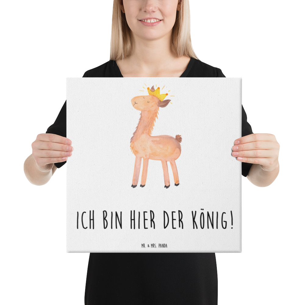 Leinwand Bild Lama König Leinwand, Bild, Kunstdruck, Wanddeko, Dekoration, Lama, Alpaka, Lamas, König, Königin, Freundin, Mama, Papa, Büro Kollege, Kollegin, Chef, Vorgesetzter, Abi, Abitur