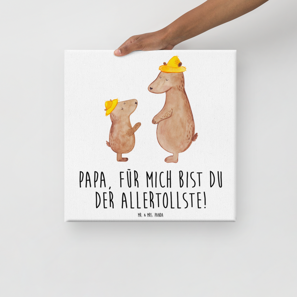 Leinwand Bild Bären mit Hut Leinwand, Bild, Kunstdruck, Wanddeko, Dekoration, Familie, Vatertag, Muttertag, Bruder, Schwester, Mama, Papa, Oma, Opa, Bär, Bären, Vater, Papi, Paps, Dad, Daddy, Lieblingsmensch, Sohn, Söhne, Kind, Kinder, Vater-Sohn, Family, Vorbild