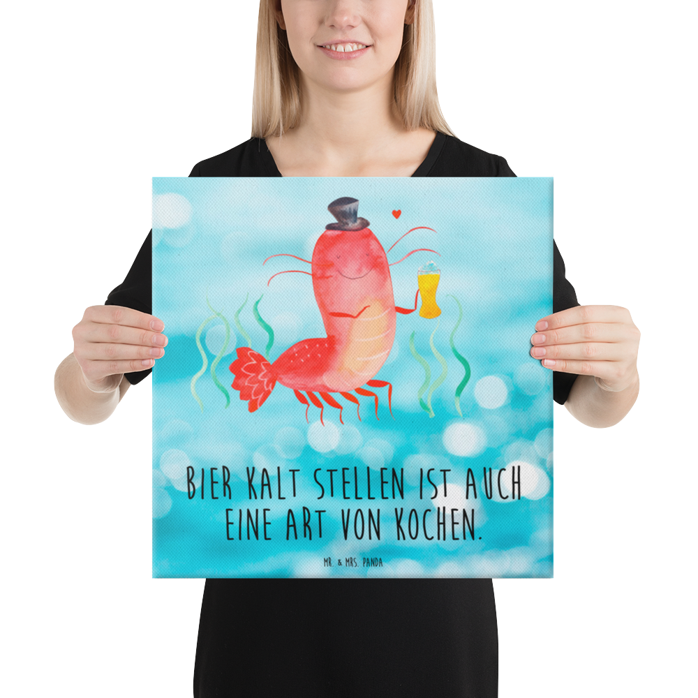 Leinwand Bild Hummer mit Weizen