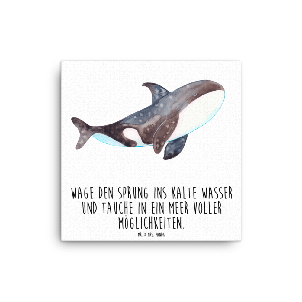 Leinwand Bild Orca Leinwand, Bild, Kunstdruck, Wanddeko, Dekoration, Meerestiere, Meer, Urlaub, Orca, Orcas, Killerwal, Wal, Möglichkeiten, Büro, Arbeit, Motivation, Selbstliebe, Neustart, Startup