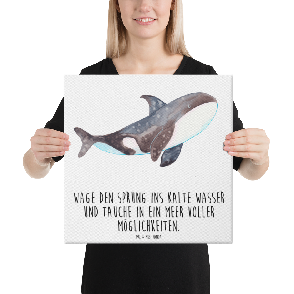 Leinwand Bild Orca Leinwand, Bild, Kunstdruck, Wanddeko, Dekoration, Meerestiere, Meer, Urlaub, Orca, Orcas, Killerwal, Wal, Möglichkeiten, Büro, Arbeit, Motivation, Selbstliebe, Neustart, Startup
