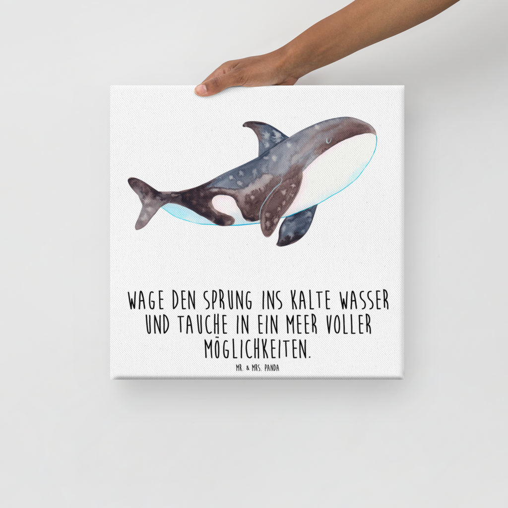 Leinwand Bild Orca Leinwand, Bild, Kunstdruck, Wanddeko, Dekoration, Meerestiere, Meer, Urlaub, Orca, Orcas, Killerwal, Wal, Möglichkeiten, Büro, Arbeit, Motivation, Selbstliebe, Neustart, Startup