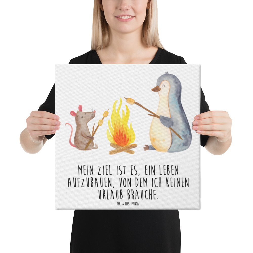 Leinwand Bild Pinguin Lagerfeuer Leinwand, Bild, Kunstdruck, Wanddeko, Dekoration, Pinguin, Maus, Pinguine, Lagerfeuer, Leben, Arbeit, Job, Motivation, Büro, Büroalltag, Lebensspruch, Lebensmotivation, Neustart, Liebe, grillen, Feuer, Marshmallows