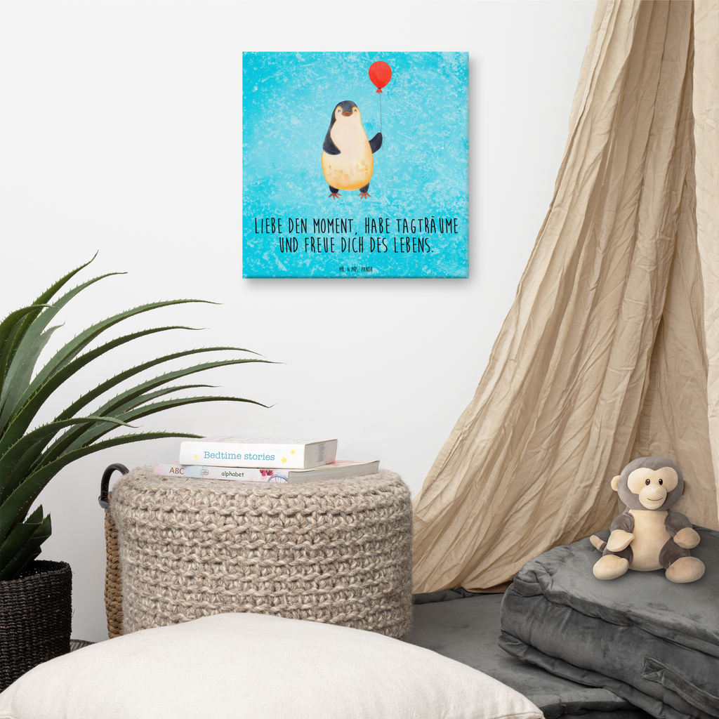 Leinwand Bild Pinguin Luftballon Leinwand, Bild, Kunstdruck, Wanddeko, Dekoration, Pinguin, Pinguine, Luftballon, Tagträume, Lebenslust, Geschenk Freundin, Geschenkidee, beste Freundin, Motivation, Neustart, neues Leben, Liebe, Glück