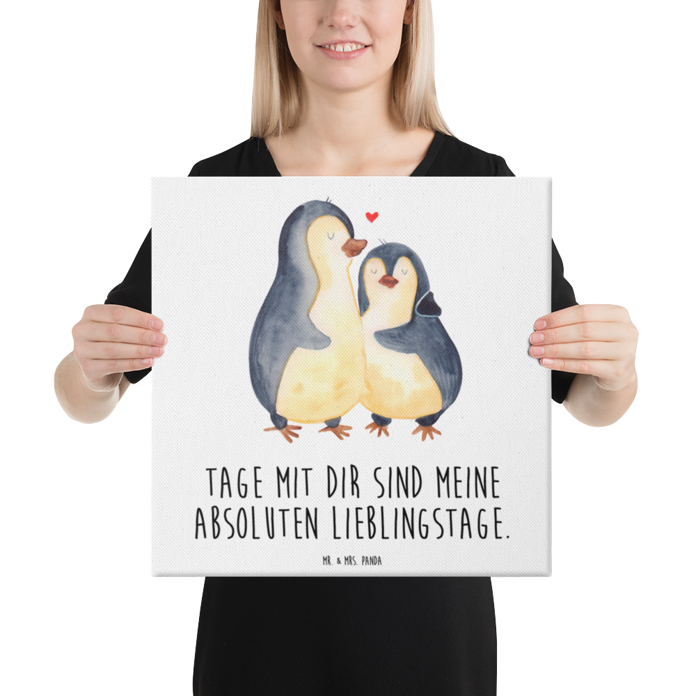 Leinwand Bild Pinguin umarmend Leinwand, Bild, Kunstdruck, Wanddeko, Dekoration, Pinguin, Liebe, Liebespaar, Liebesbeweis, Liebesgeschenk, Verlobung, Jahrestag, Hochzeitstag, Hochzeit, Hochzeitsgeschenk