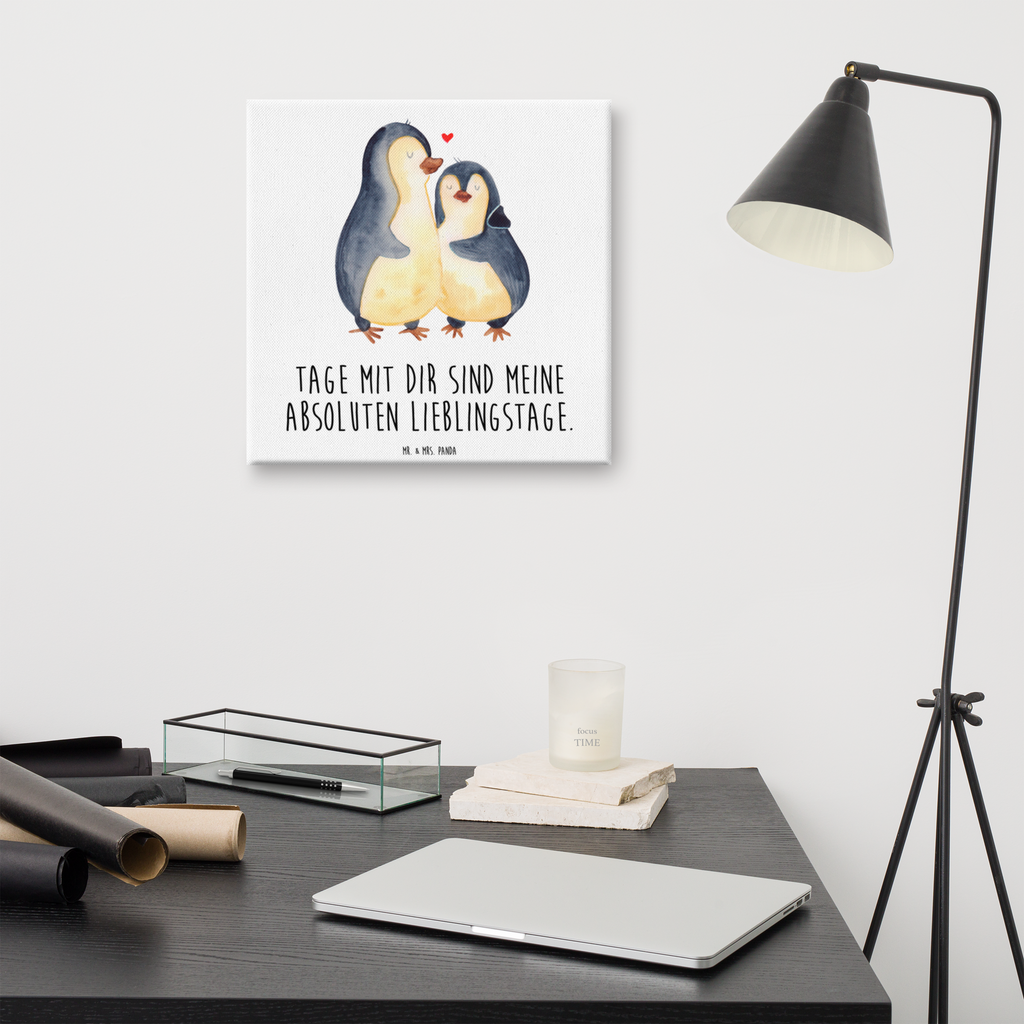 Leinwand Bild Pinguin umarmend Leinwand, Bild, Kunstdruck, Wanddeko, Dekoration, Pinguin, Liebe, Liebespaar, Liebesbeweis, Liebesgeschenk, Verlobung, Jahrestag, Hochzeitstag, Hochzeit, Hochzeitsgeschenk