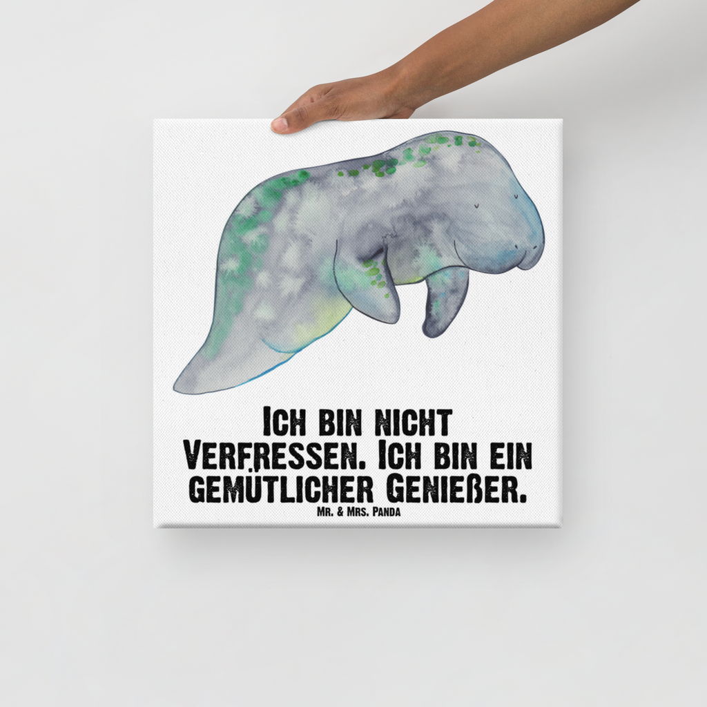 Leinwand Bild Seekuh chillt Leinwand, Bild, Kunstdruck, Wanddeko, Dekoration, Meerestiere, Meer, Urlaub, Seekuh, Seekühe, Diät, Abnehmen, Zucker, Diätwahn, Essen, Süßigkeiten