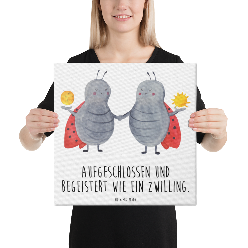 Leinwand Bild Sternzeichen Zwilling Leinwand, Bild, Kunstdruck, Wanddeko, Dekoration, Tierkreiszeichen, Sternzeichen, Horoskop, Astrologie, Aszendent, Zwillinge, Zwilling Geschenk, Zwilling Sternzeichen, Geburtstag Mai, Geschenk Mai, Geschenk Juni, Marienkäfer, Glückskäfer, Zwillingsbruder, Zwillingsschwester