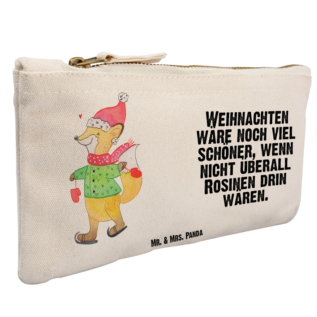 Schminktasche Fuchs  Schlittschuhe Winter, Weihnachten, Weihnachtsmann, Heiligabend, Weihnachtstage, Weihnachtsbaum, Tannenbaum, Weihnachtsgeschenk, Weihnachtszeit Schminktasche, Kosmetiktasche, Kosmetikbeutel, Stiftemäppchen, Etui, Federmappe, Makeup, XXL, Schminketui, Kosmetiketui, Schlamperetui  Winter, Weihnachten, Weihnachtsdeko, Nikolaus, Advent, Heiligabend, Wintermotiv