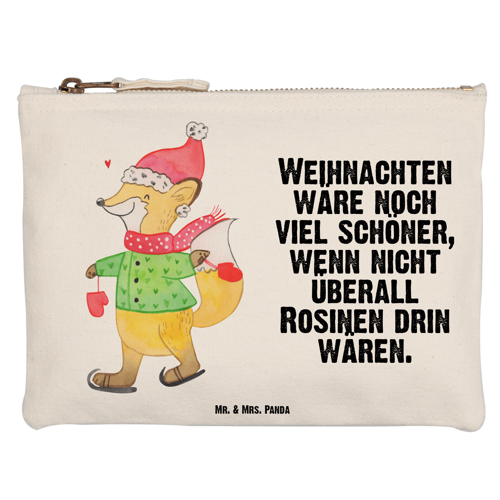 Schminktasche Fuchs  Schlittschuhe Winter, Weihnachten, Weihnachtsmann, Heiligabend, Weihnachtstage, Weihnachtsbaum, Tannenbaum, Weihnachtsgeschenk, Weihnachtszeit Schminktasche, Kosmetiktasche, Kosmetikbeutel, Stiftemäppchen, Etui, Federmappe, Makeup, XXL, Schminketui, Kosmetiketui, Schlamperetui  Winter, Weihnachten, Weihnachtsdeko, Nikolaus, Advent, Heiligabend, Wintermotiv
