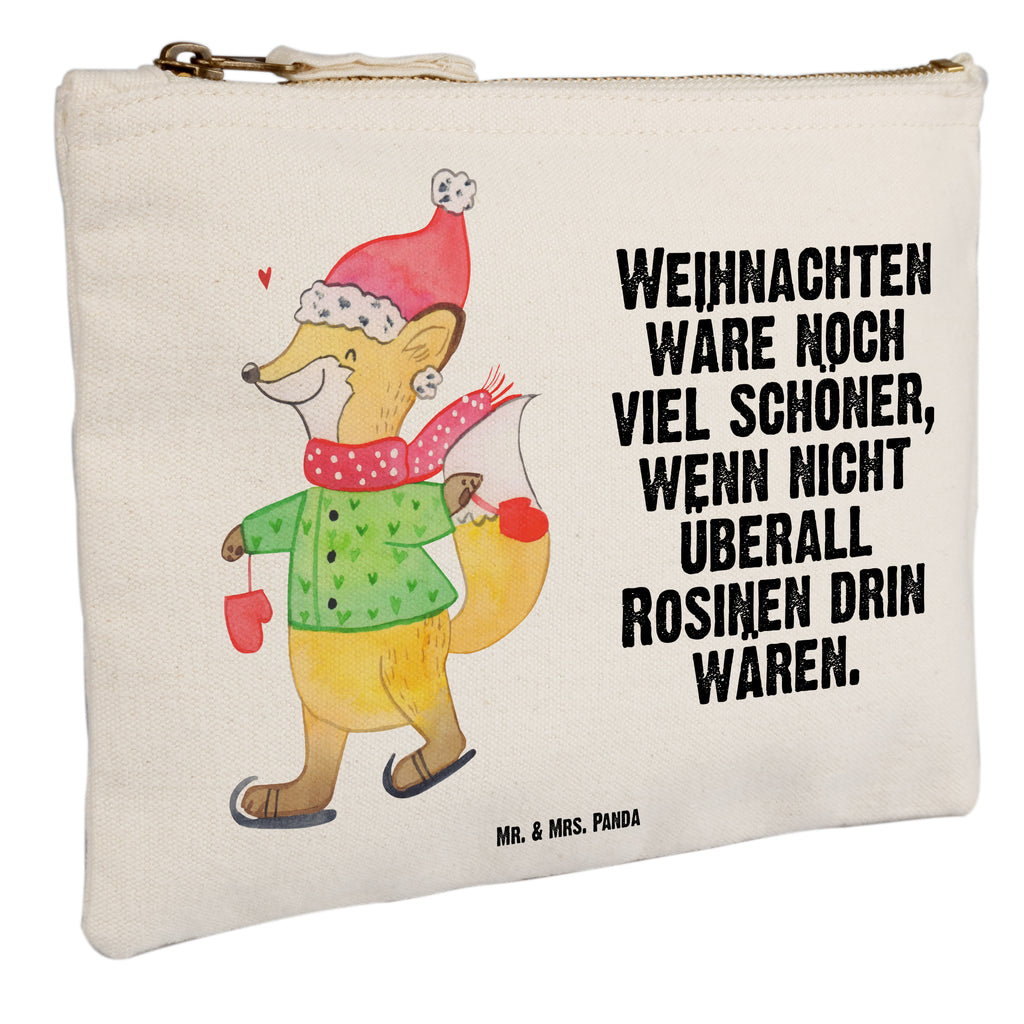 Schminktasche Fuchs  Schlittschuhe Winter, Weihnachten, Weihnachtsmann, Heiligabend, Weihnachtstage, Weihnachtsbaum, Tannenbaum, Weihnachtsgeschenk, Weihnachtszeit Schminktasche, Kosmetiktasche, Kosmetikbeutel, Stiftemäppchen, Etui, Federmappe, Makeup, XXL, Schminketui, Kosmetiketui, Schlamperetui  Winter, Weihnachten, Weihnachtsdeko, Nikolaus, Advent, Heiligabend, Wintermotiv