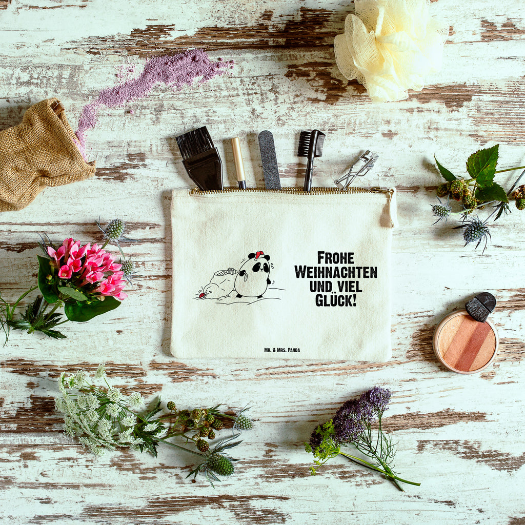 Schminktasche Easy & Peasy Frohe Weihnachten  Schminktasche, Kosmetiktasche, Kosmetikbeutel, Stiftemäppchen, Etui, Federmappe, Makeup, XXL, Schminketui, Kosmetiketui, Schlamperetui  